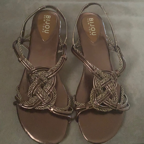 Bijou New York Shoes - Women’s bronze colored sandal. Size 10